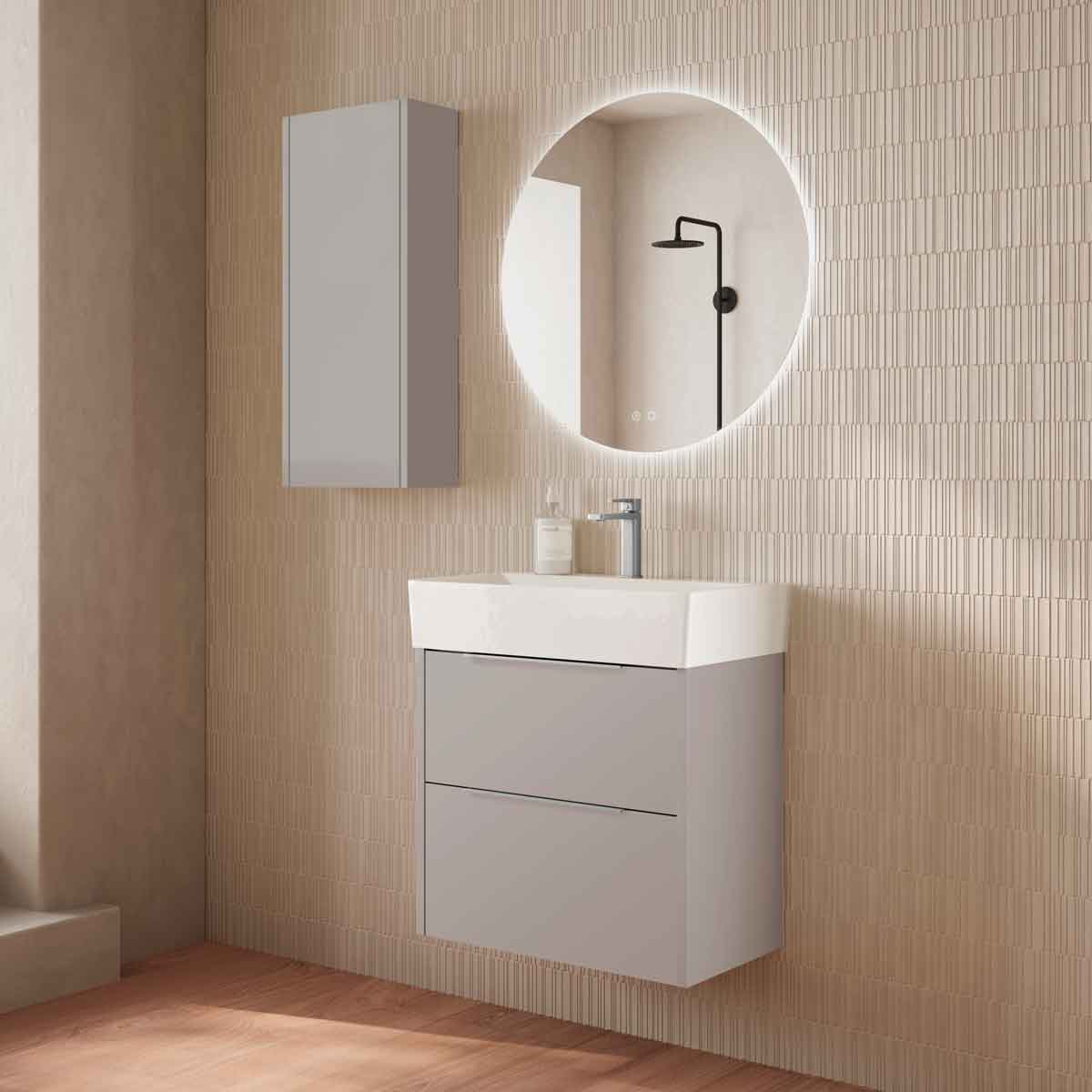 Badrumsmöbel Set Tenfors Smidig 60 cm Beige Mink