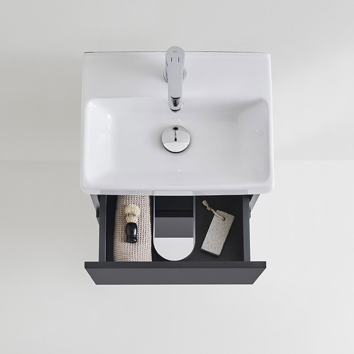 Badrumsmöbel set Hafa Neat Lådor med Tvättställ Antracit 42cm