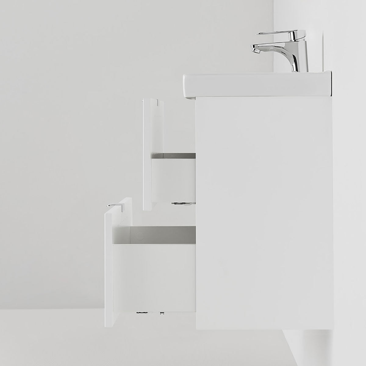 Badrumsmöbel set Hafa Neat Lådor med Tvättställ Vit 42cm