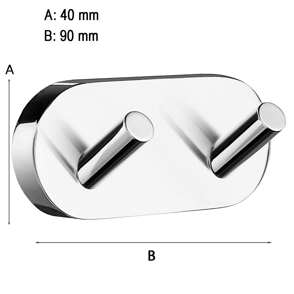 Dubbelkrok Smedbo Home Krom Blank