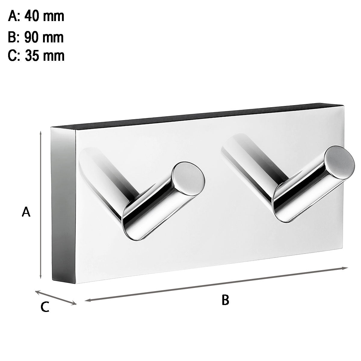 Dubbelkrok Smedbo House Krom Blank