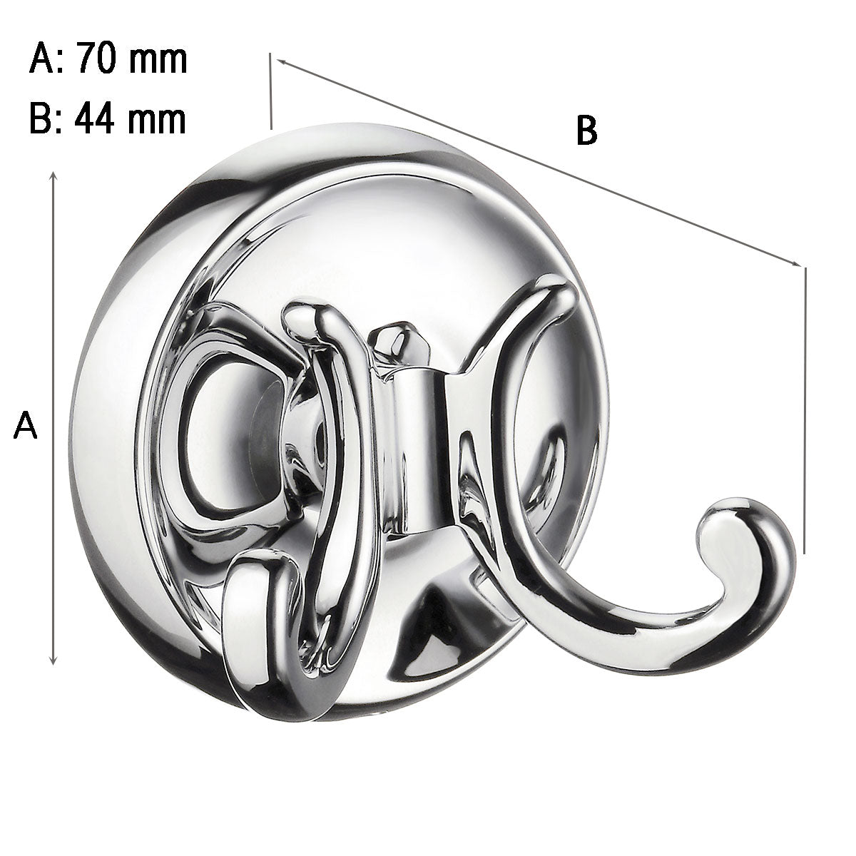 Dobbel krok Smedbo Villa Krom Polert