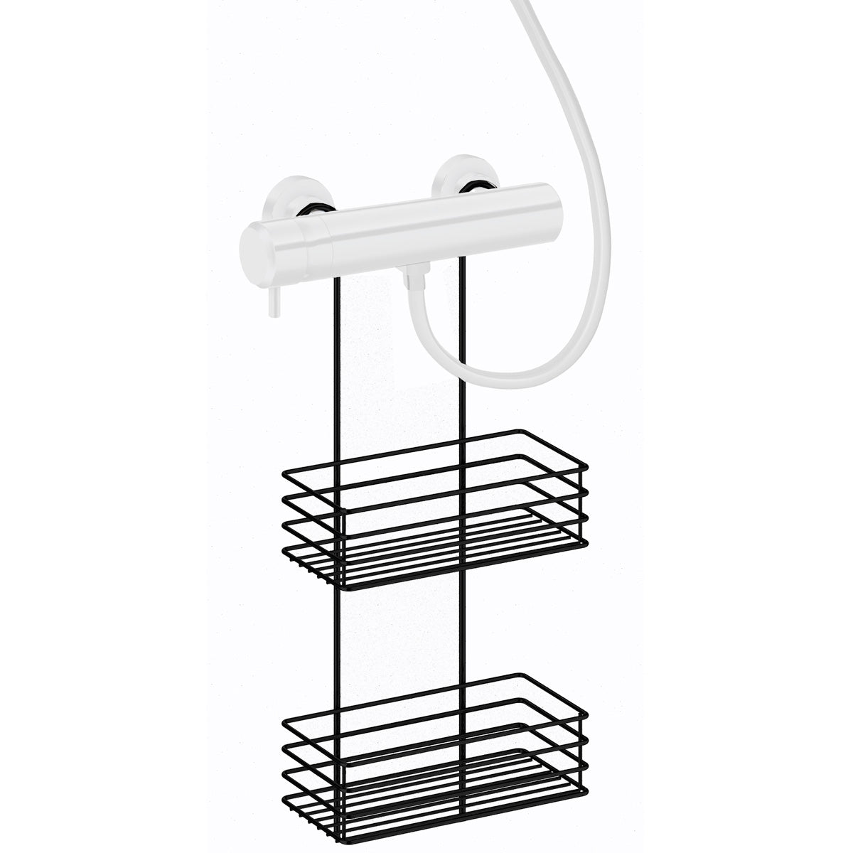 Duschkorg 2-plan Smedbo Svart Matt