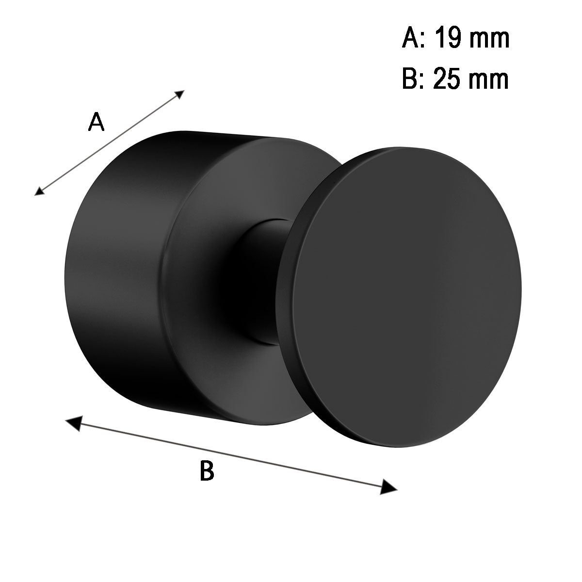 Enkelkrok Smedbo Home Svart Matt 2-pack