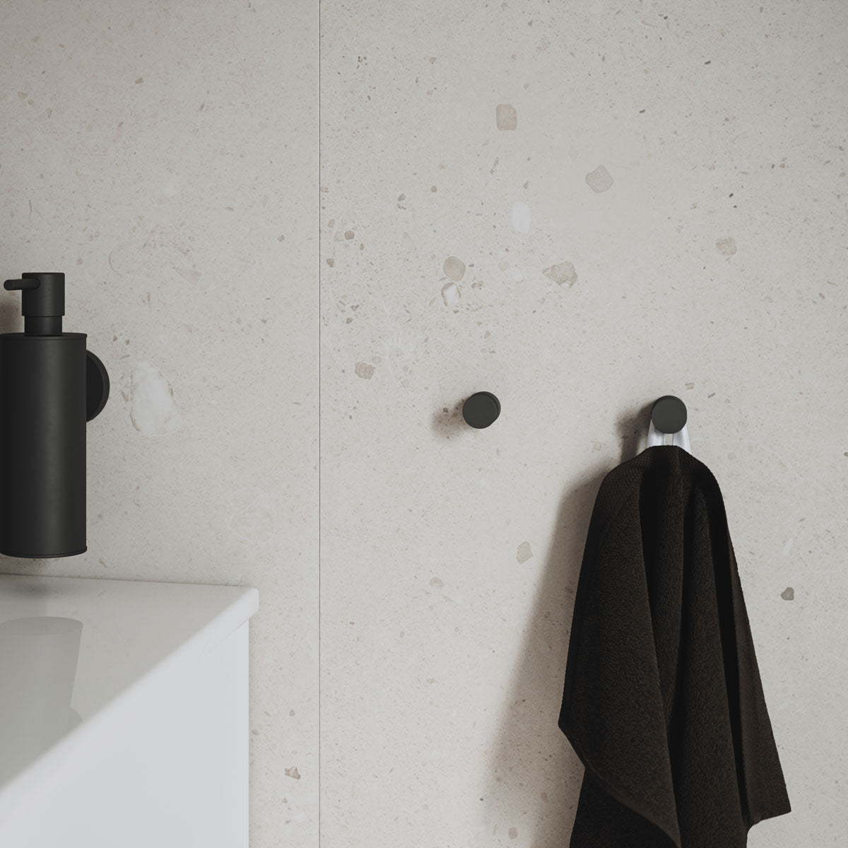 Enkelkrok Smedbo House Svart Matt 2-pak