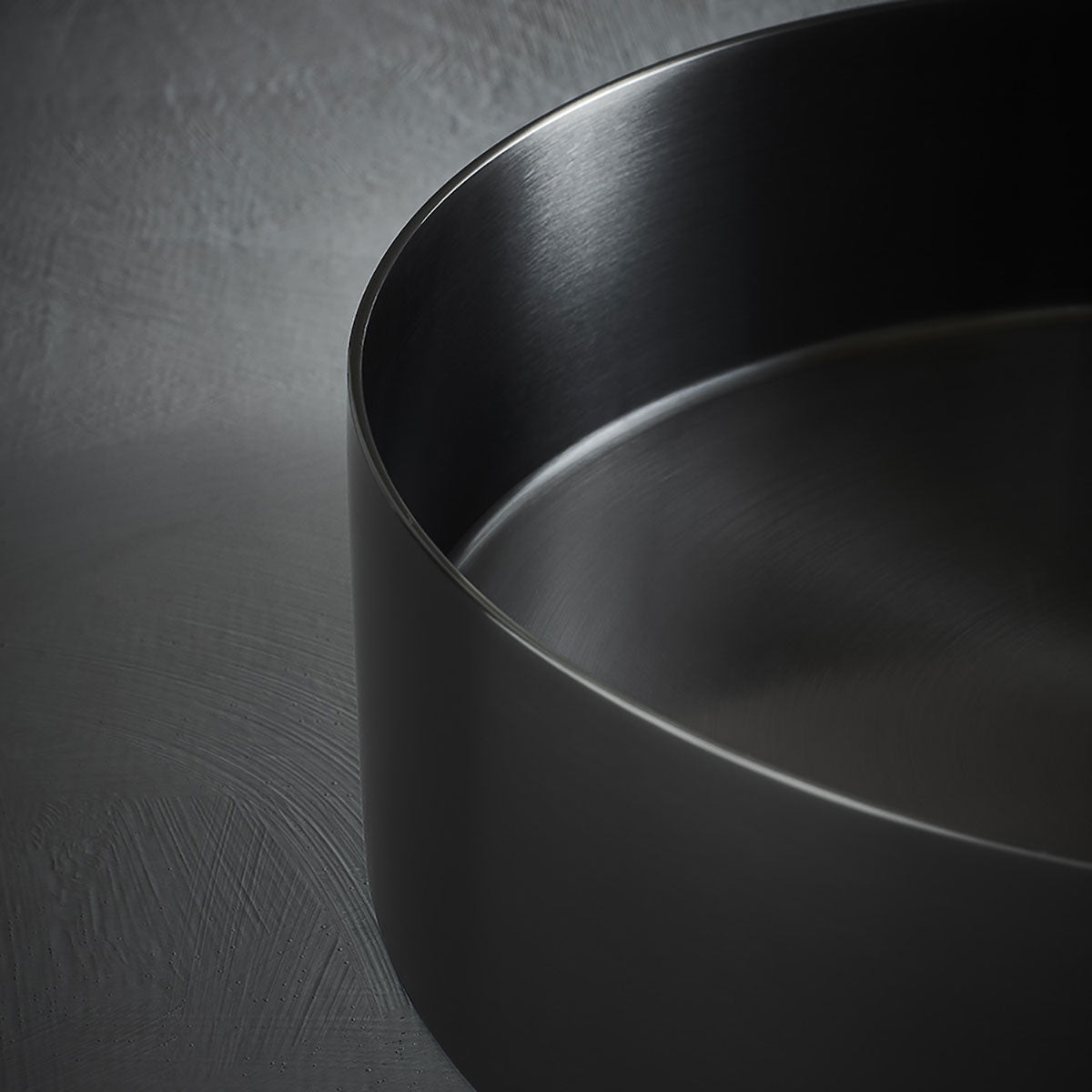 Fristående Tvättställ Hafa Circle Steel Borstad Svartkrom
