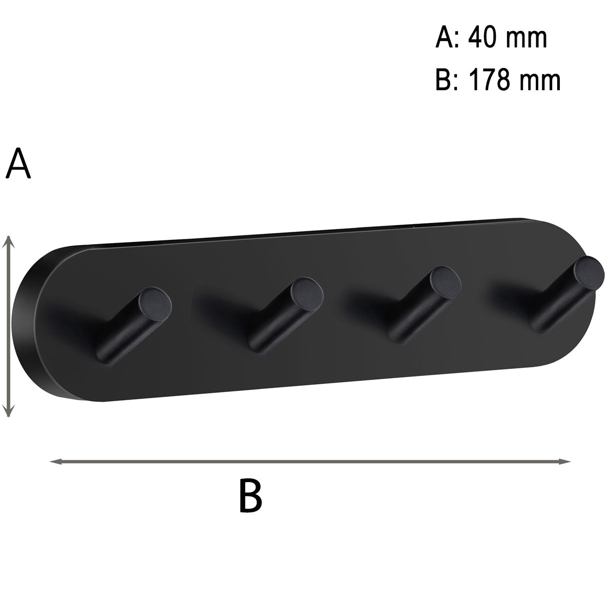 Fyrkrok Smedbo Home Svart Matt