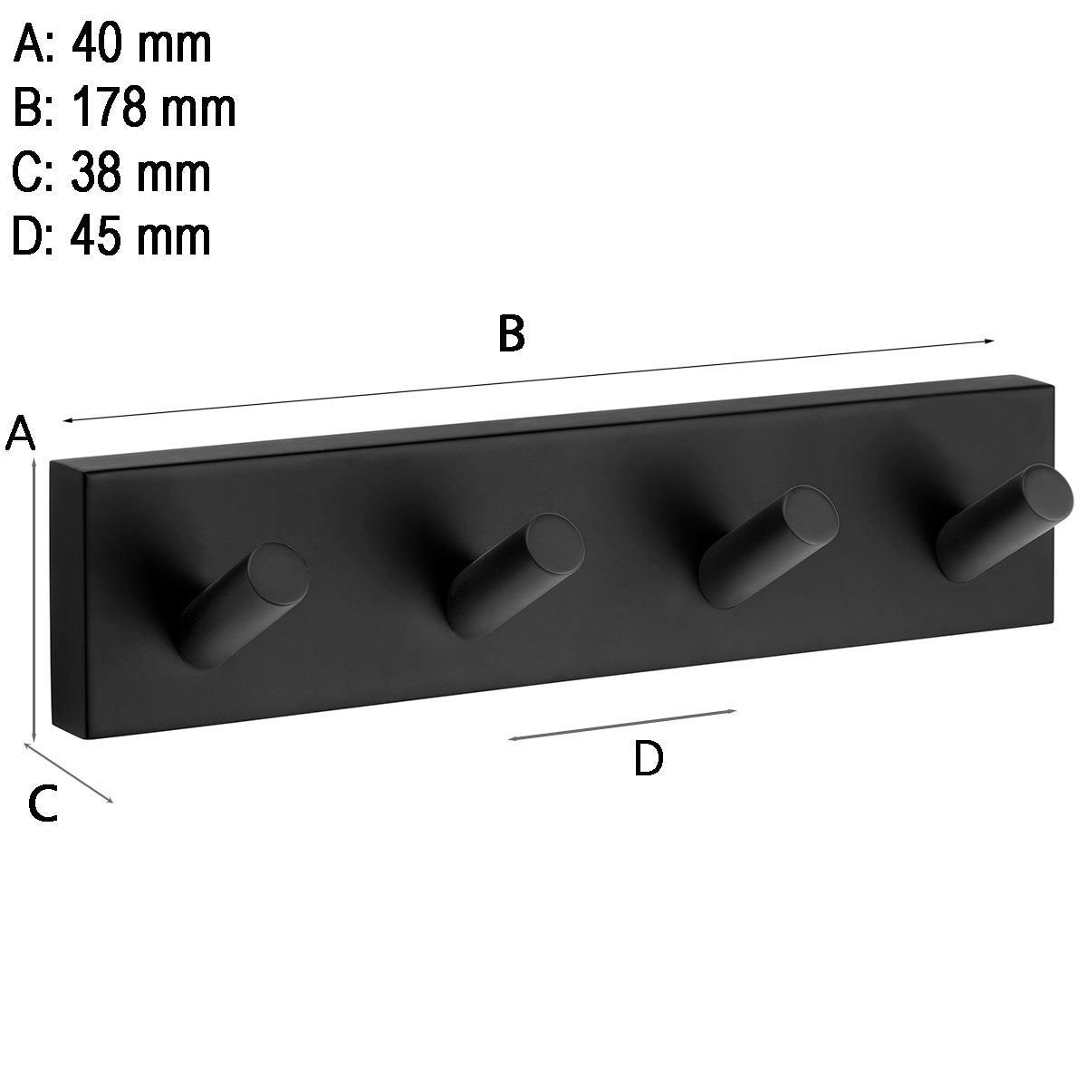 Fyrkrok Smedbo House Svart Matt