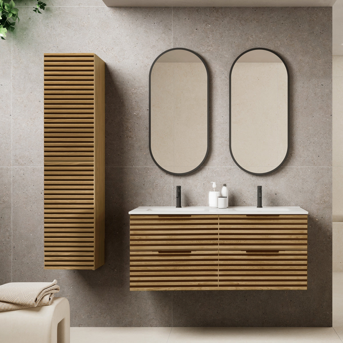 Högskåp Badrum 35x150 cm Tenfors Stilja Ek