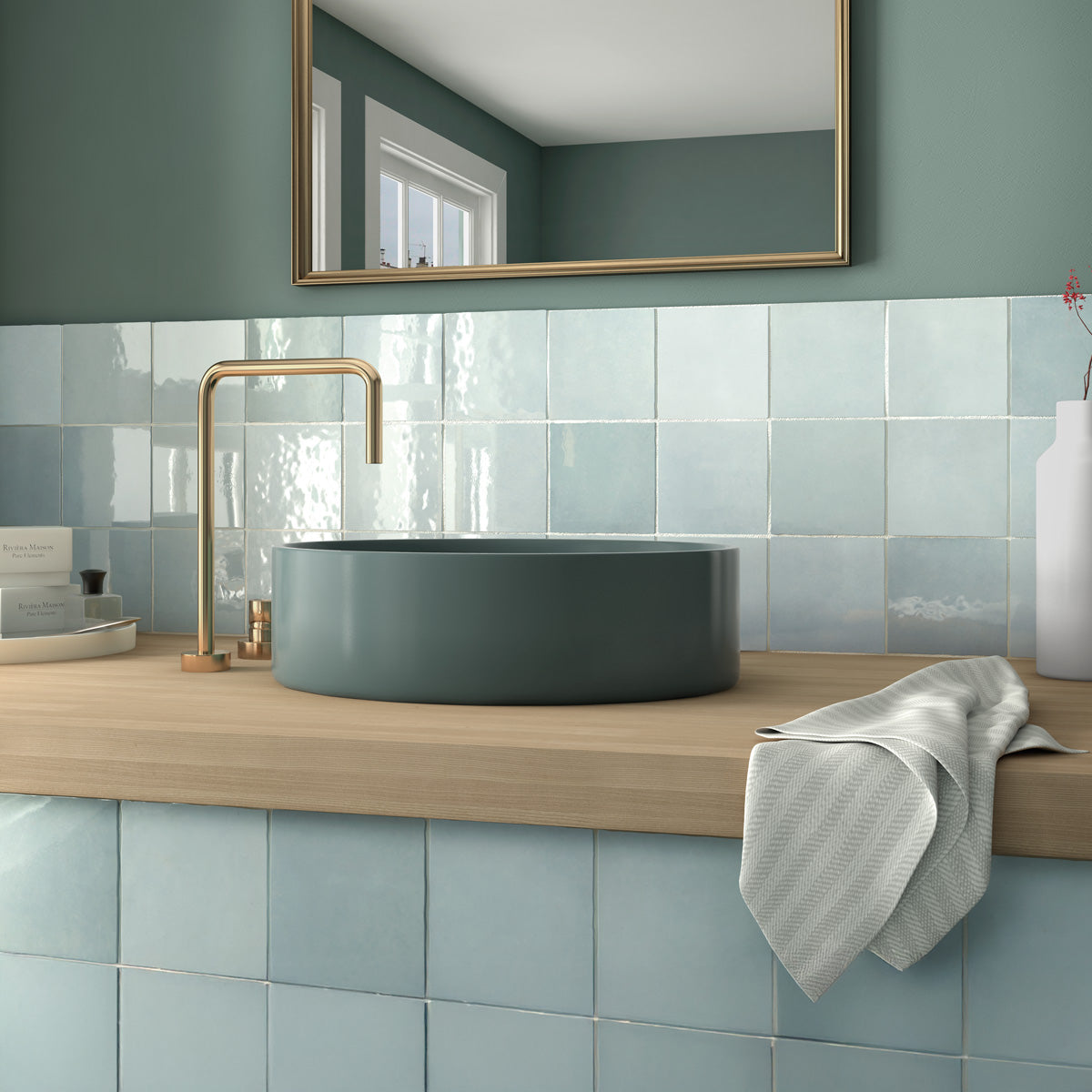 Provbit Kakel Creativa Aqua Blank 13,2x13,2