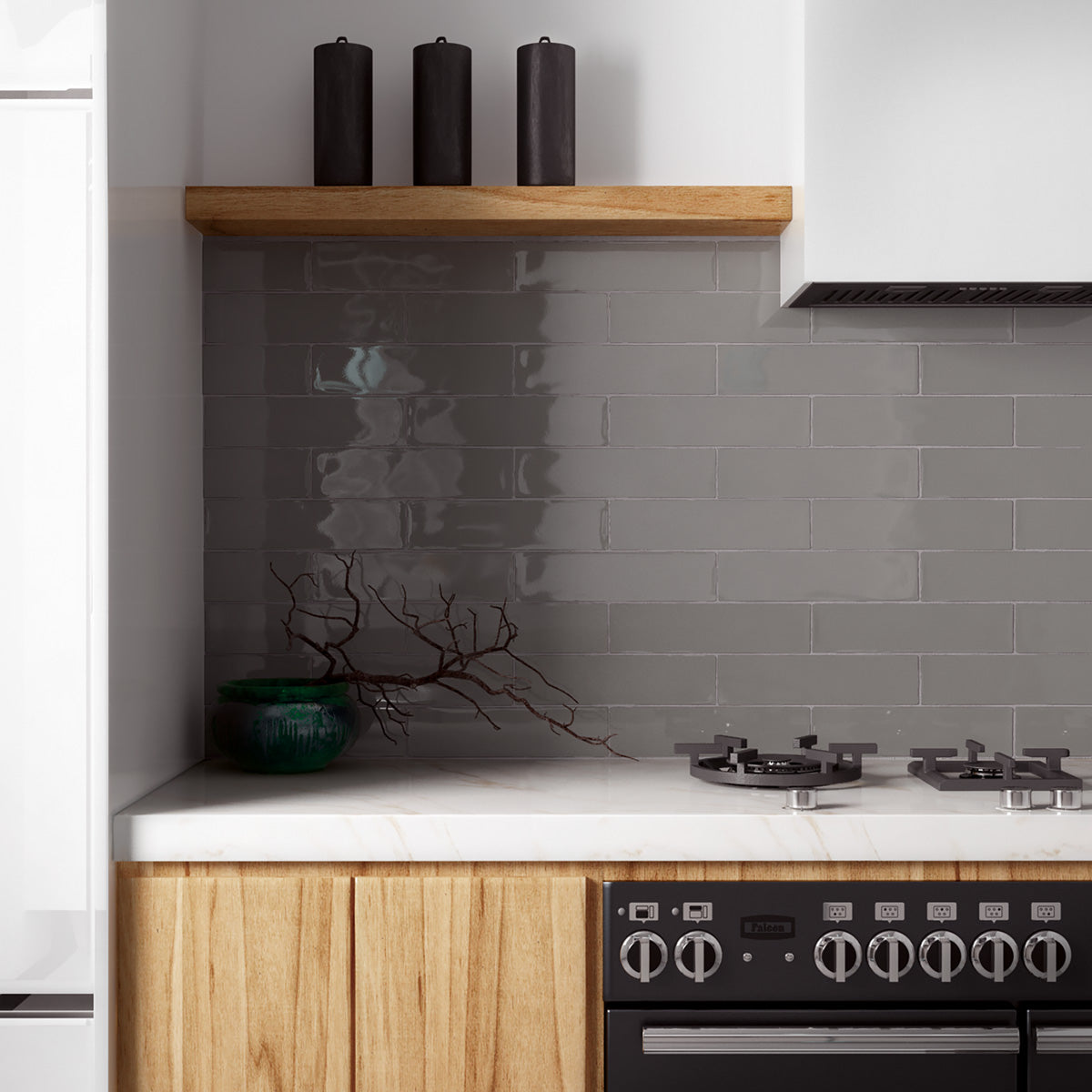 Provbit Kakel Finca Dark Grey Blank 7,5x30