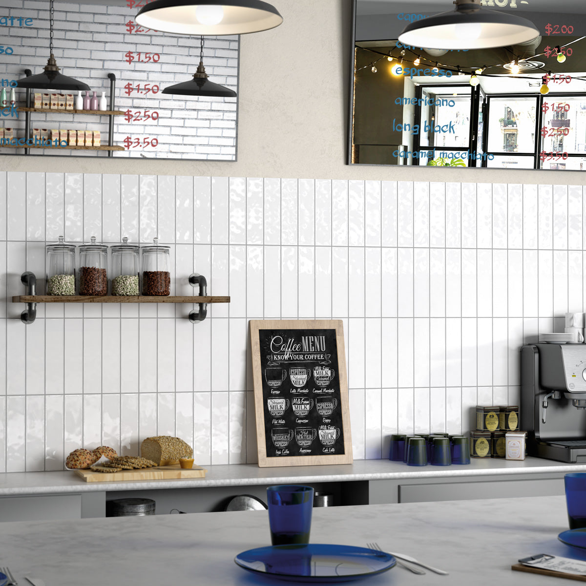 Provbit Kakel Finca White Blank 7,5x30