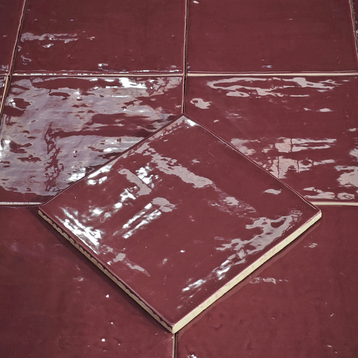 Kakel New Country Bordeaux Blank 15x15