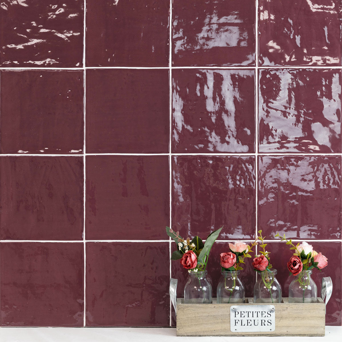 Kakel New Country Bordeaux Blank 15x15