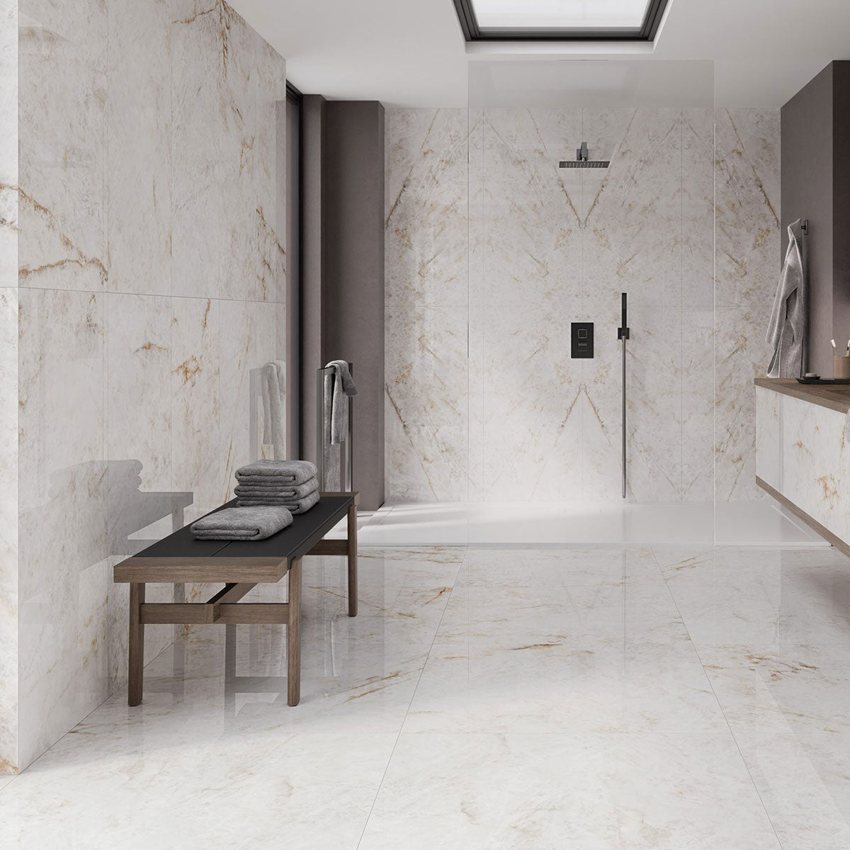 Klinker Chile White Marmor Blank 90x90
