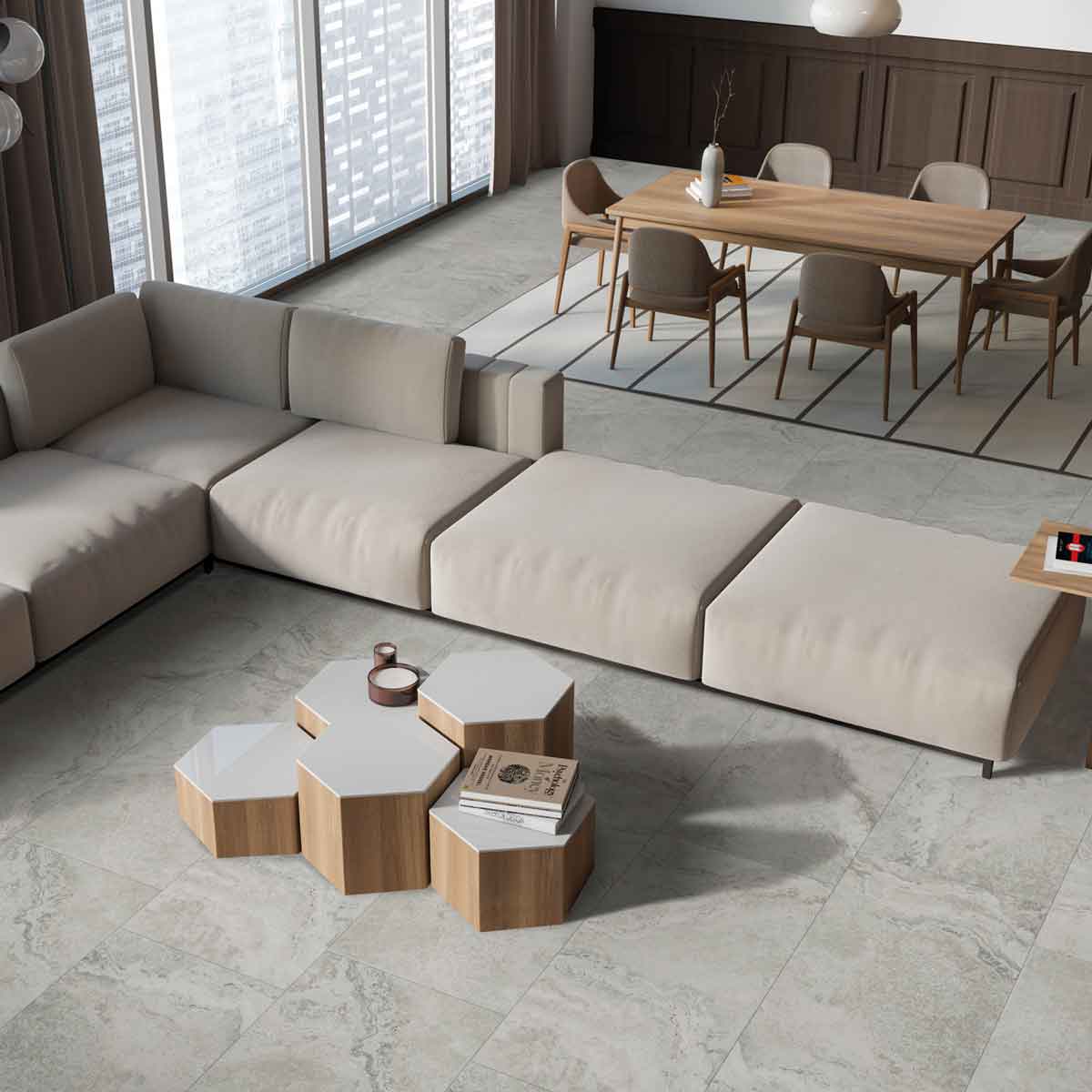 Klinker Navona Soft Niveo Marmor Matt 60x60