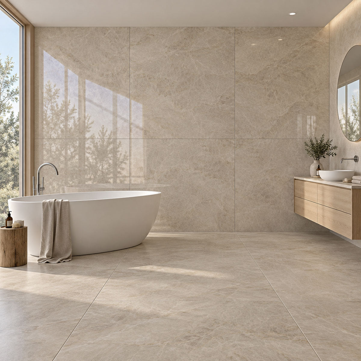 Klinker Tajmahal Tan Marmor Blank 120x120