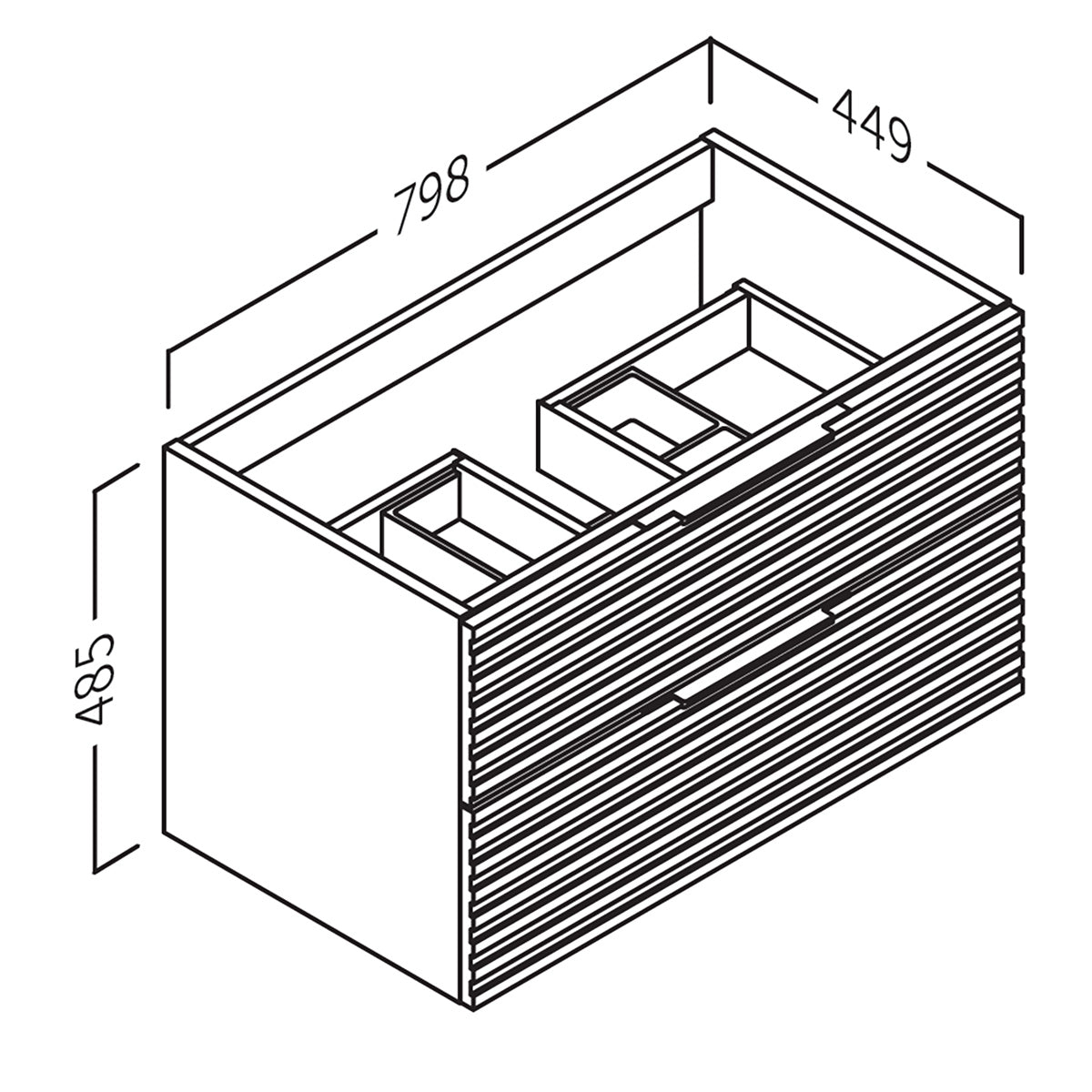 Kommod 80 cm Tenfors Stilja Ek