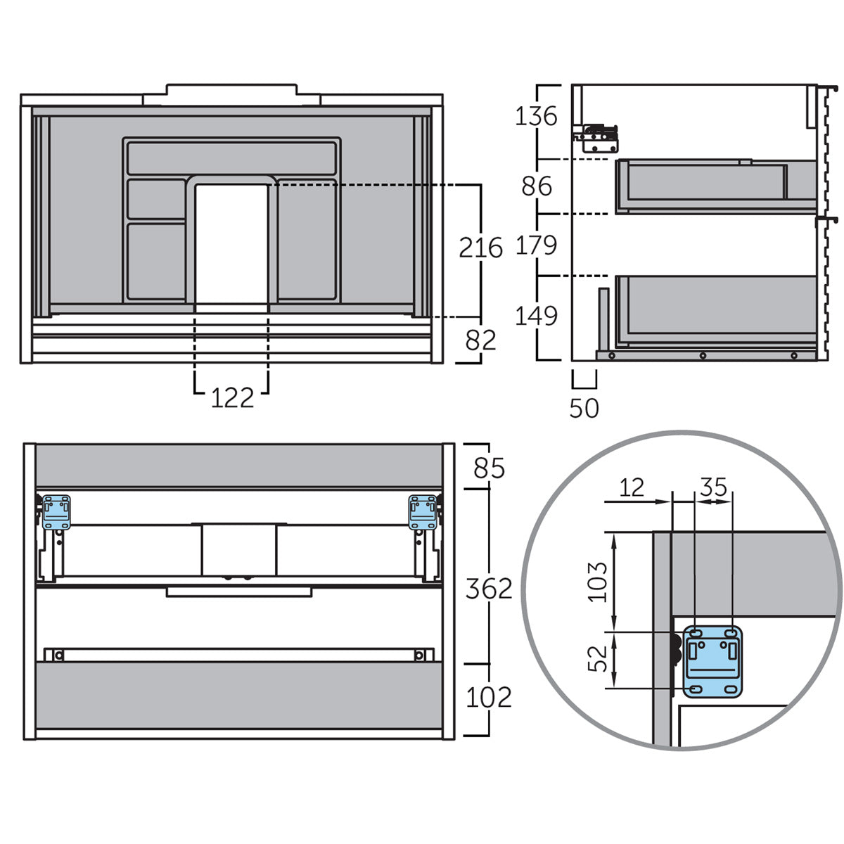Kommod 120 cm Tenfors Stilja Valnöt 4 lådor