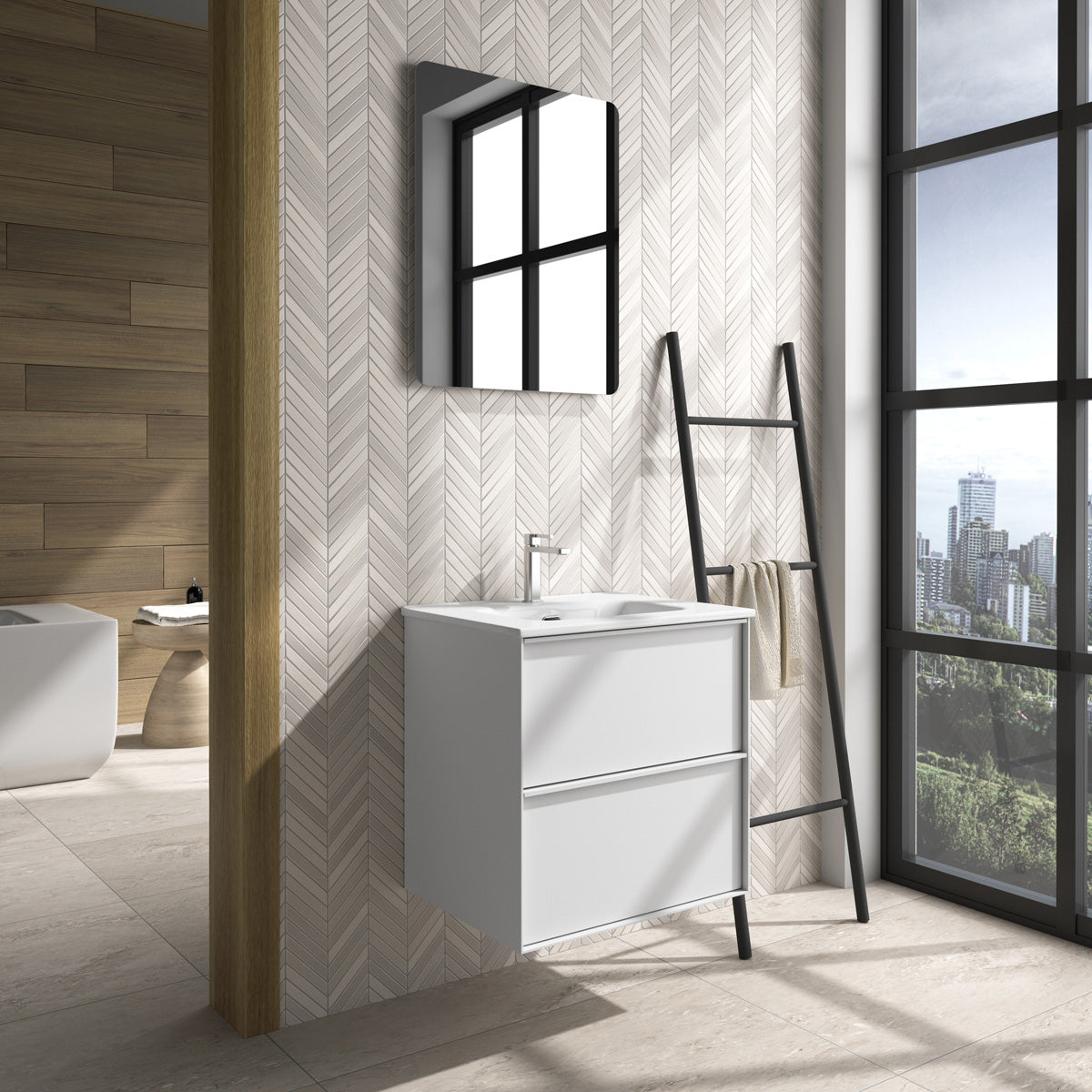 Provbit Kommod 60 cm Tenfors Nordlig Vit Matt