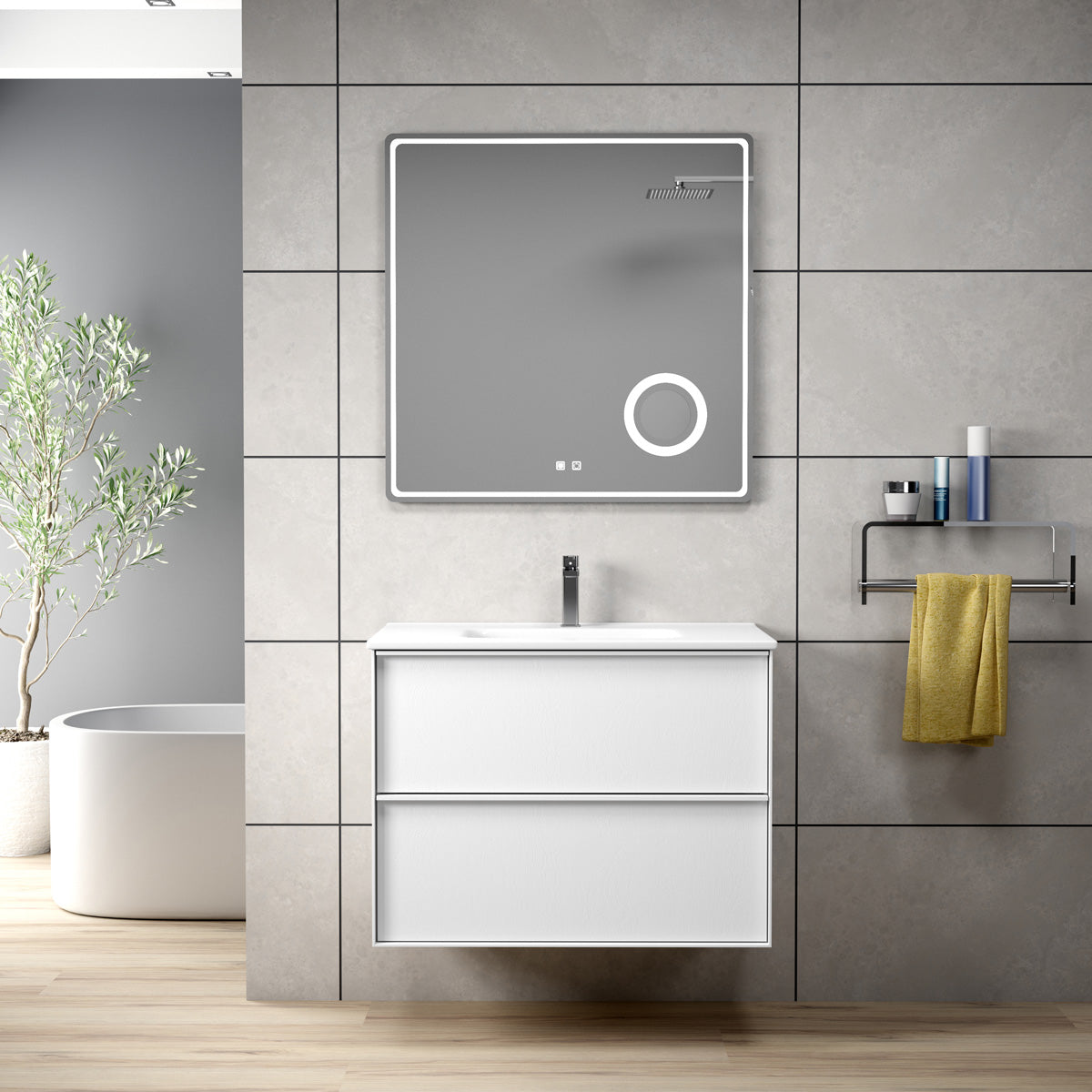 Provbit Kommod 80 cm Tenfors Nordlig Vit Matt