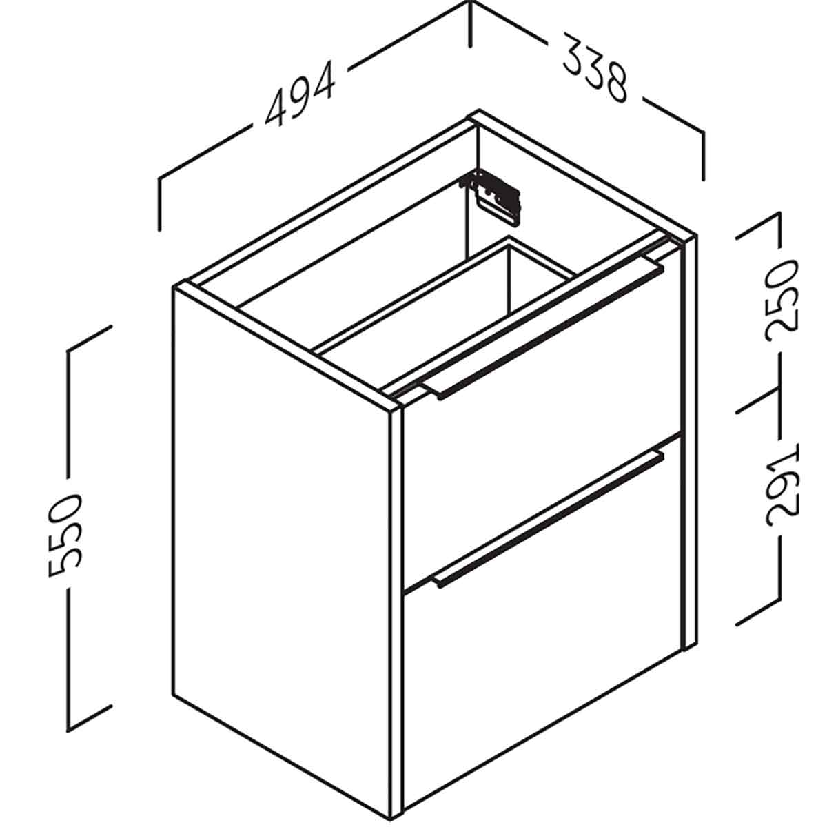 Badrumsmöbel Set Tenfors Smidig 50 cm Beige Mink
