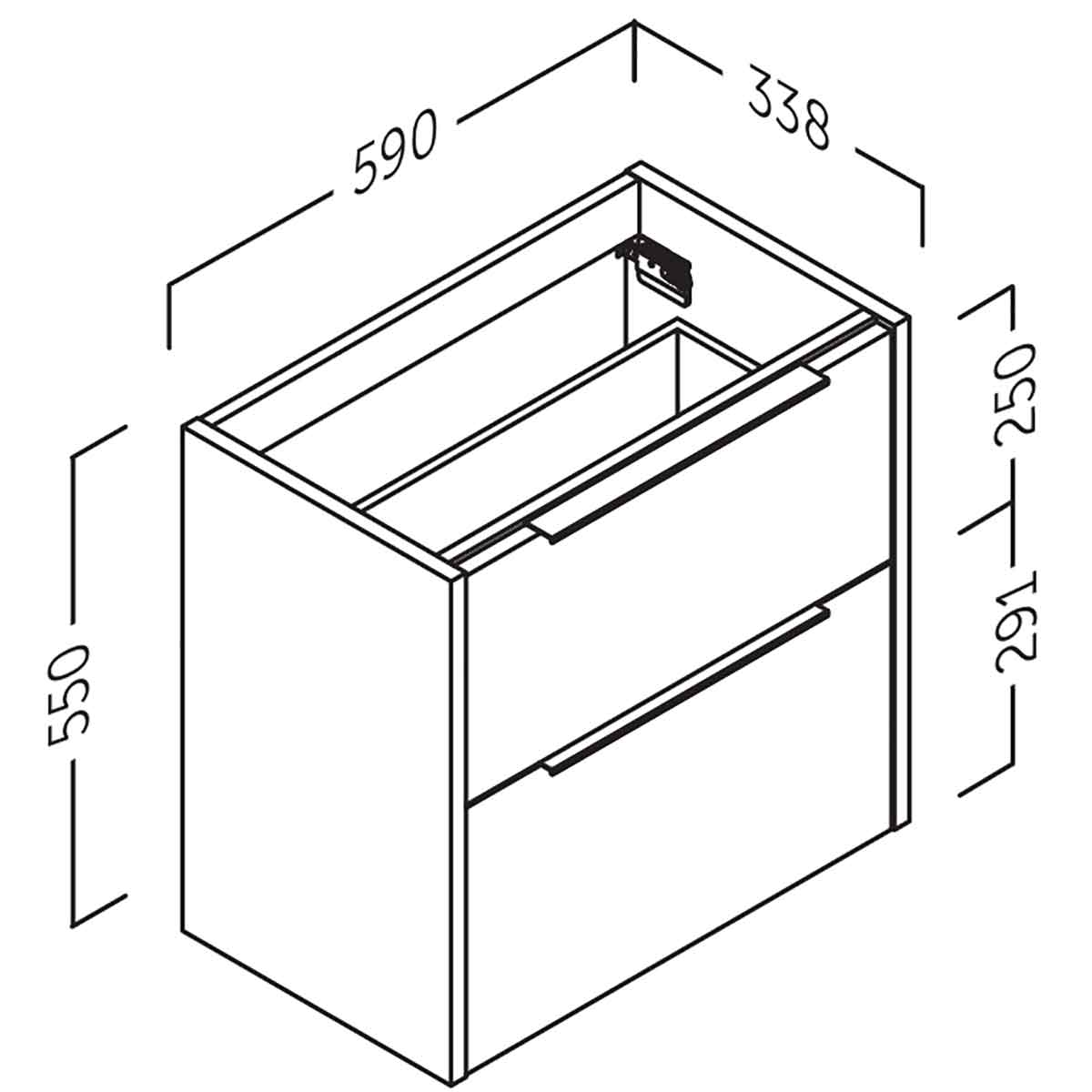 Badrumsmöbel Set Tenfors Smidig 60 cm Beige Mink