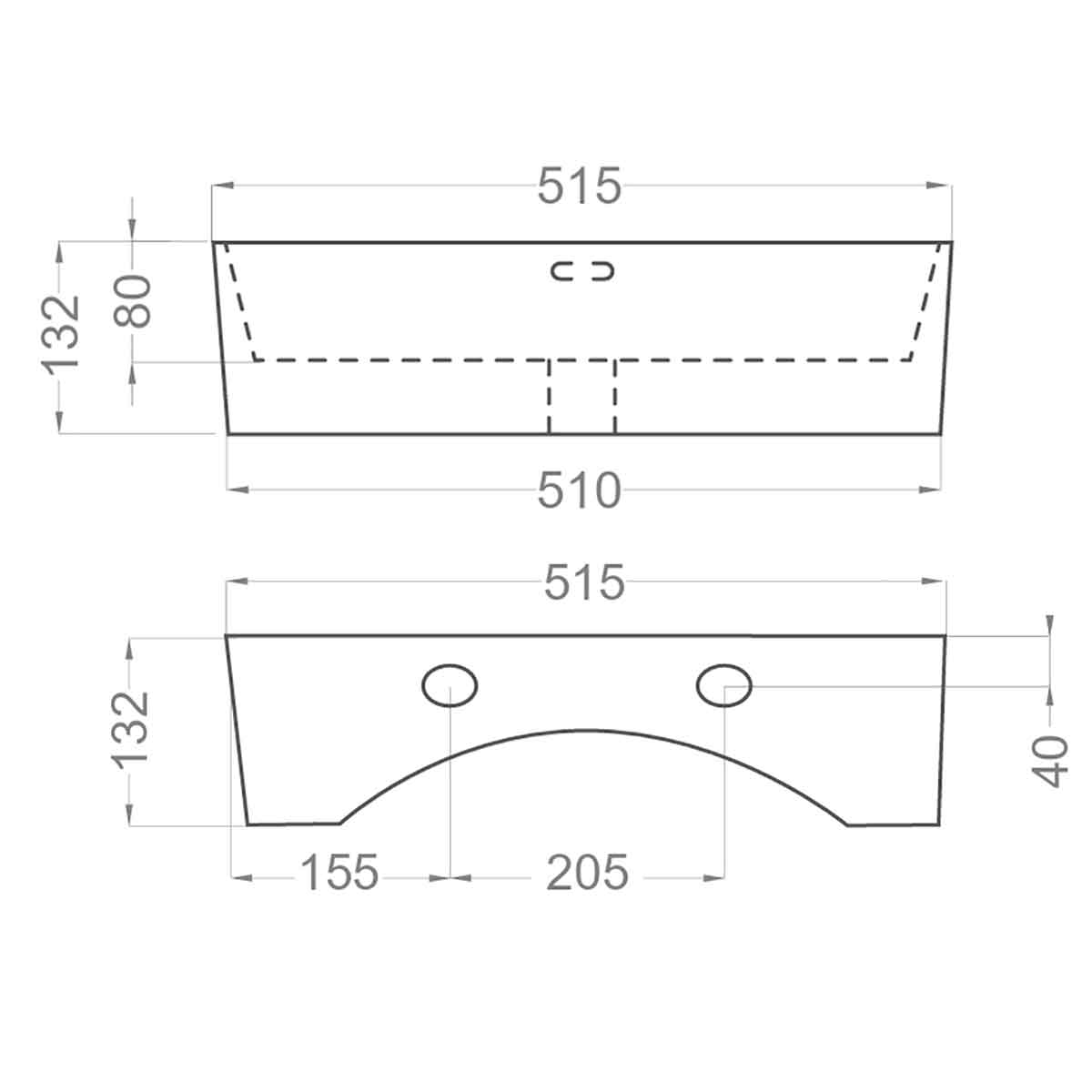 Badrumsmöbel Set Tenfors Smidig 60 cm Vit Blank