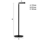 Toalett-/Reservpappershållare Smedbo Outline Svart Matt