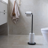 Toalett-/Reservpappershållare Smedbo Outline Svart Matt