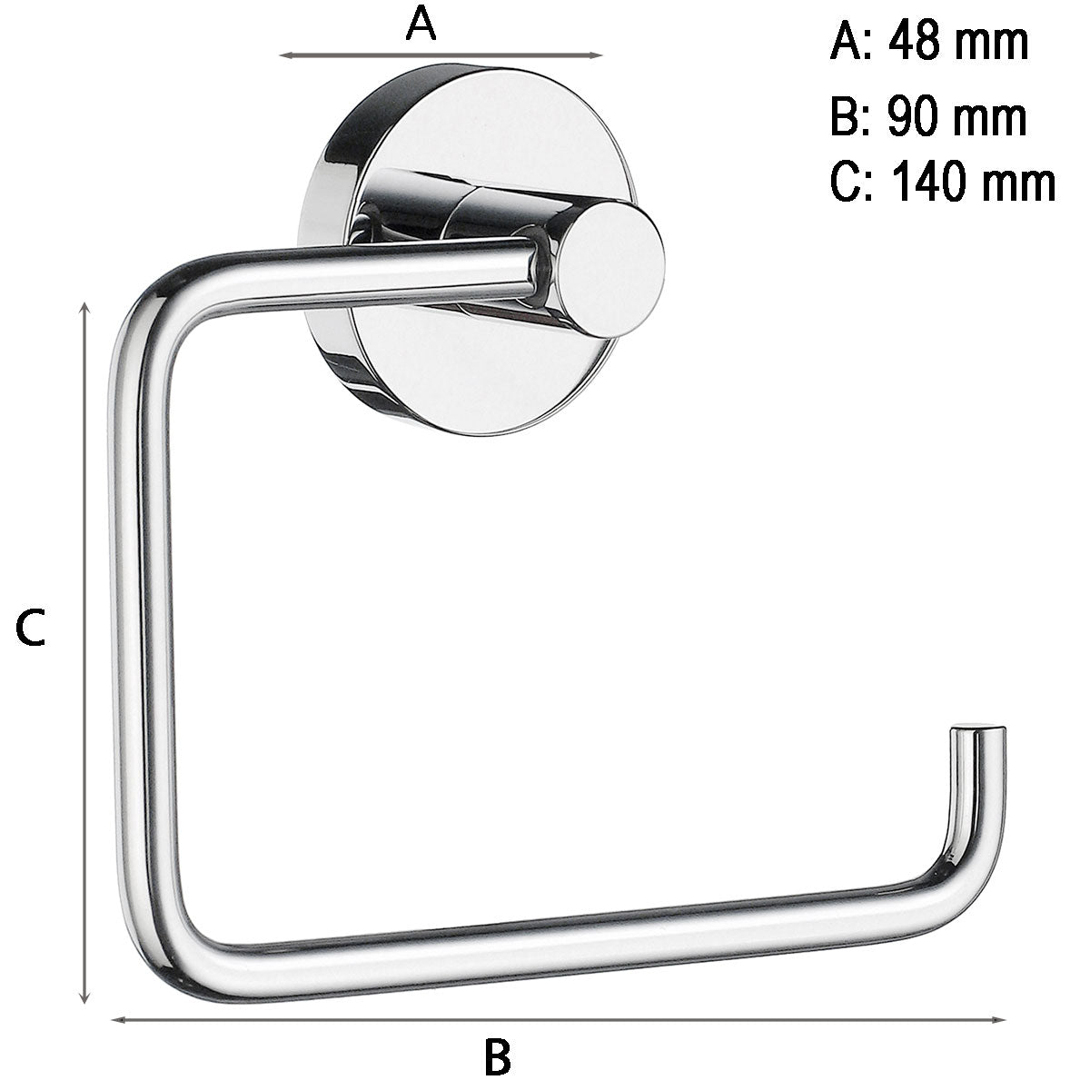 Toalettpappershållare Smedbo Home Krom Blank