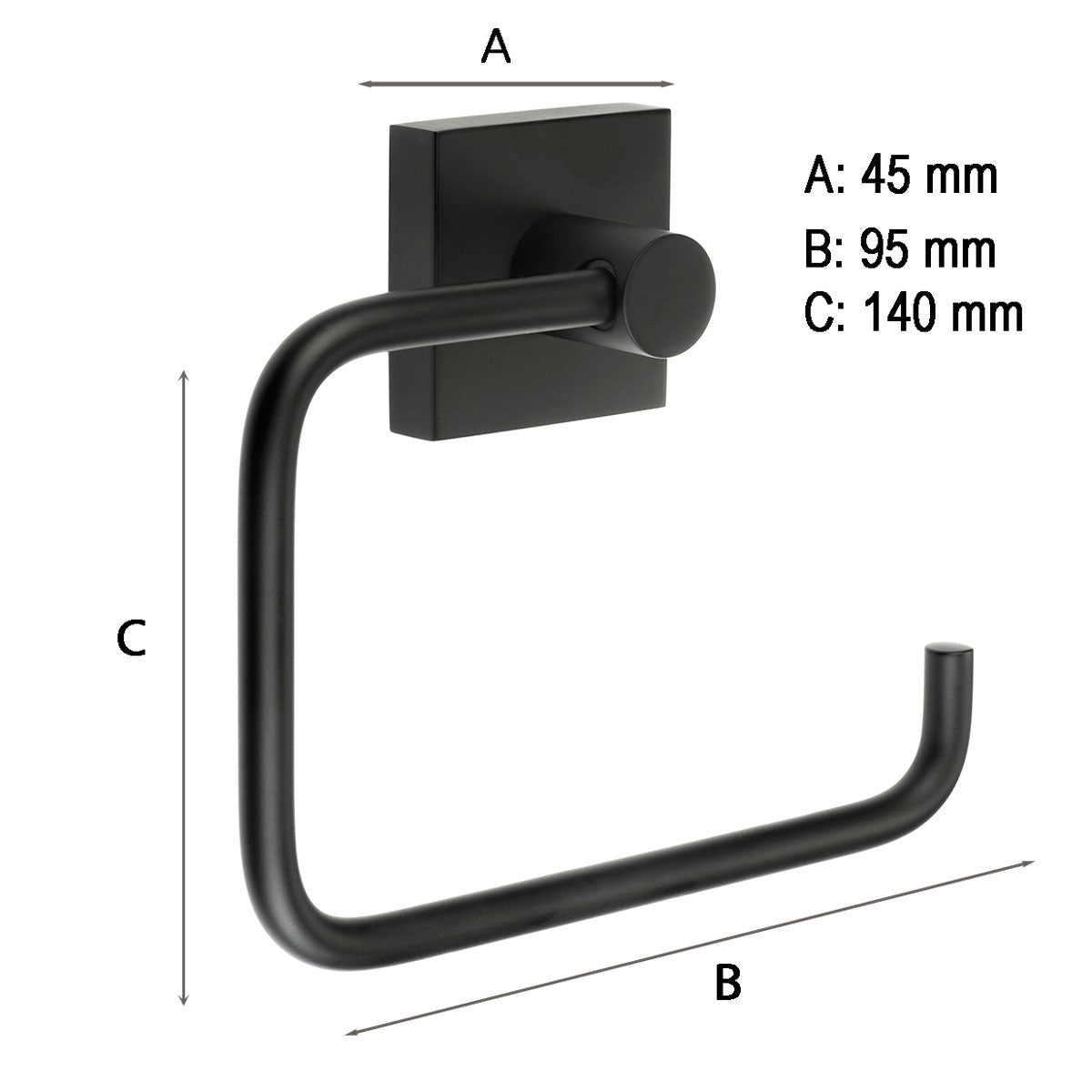Toalettpappershållare Smedbo House Svart Matt