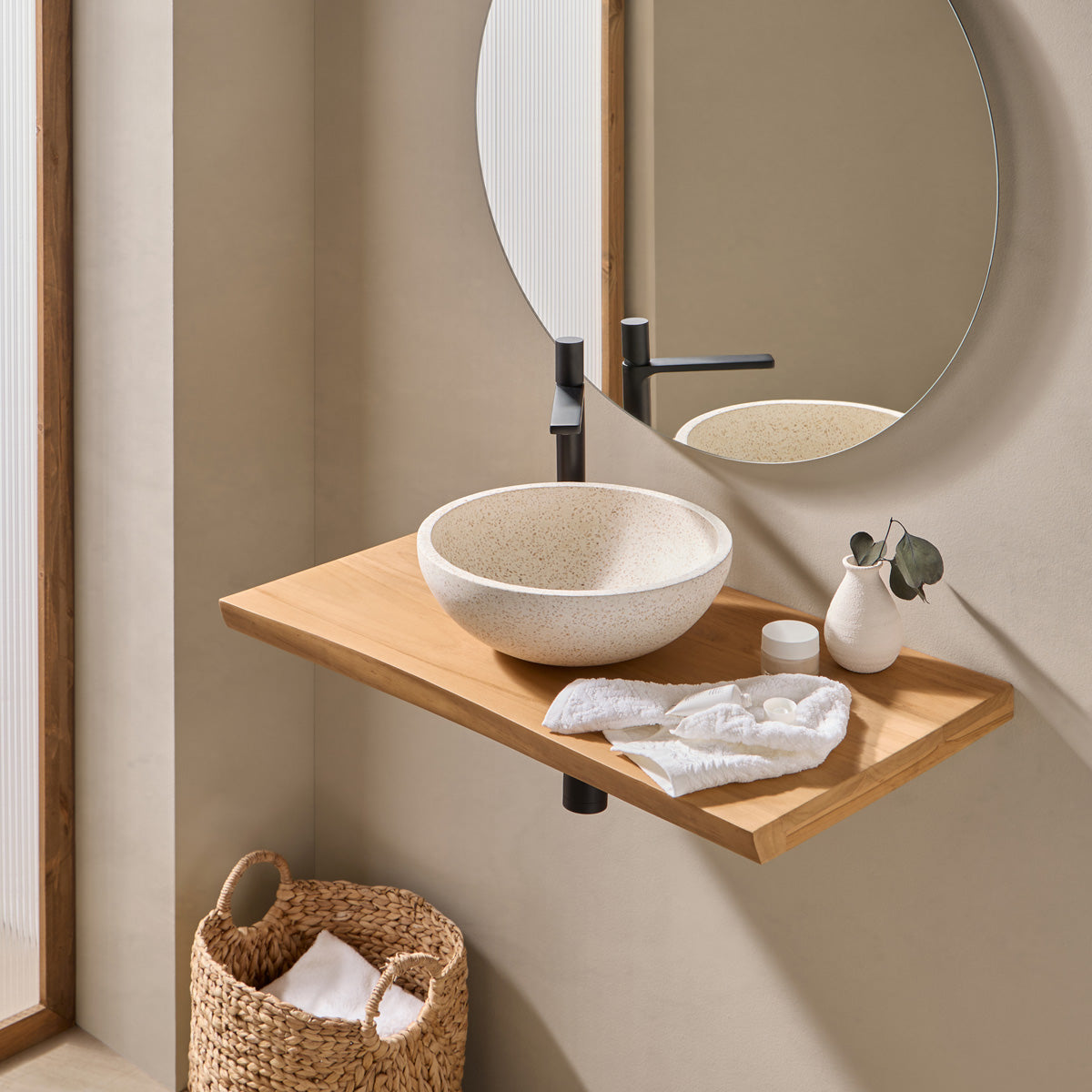 Tvättställ Grano Beige 35x35x13 cm