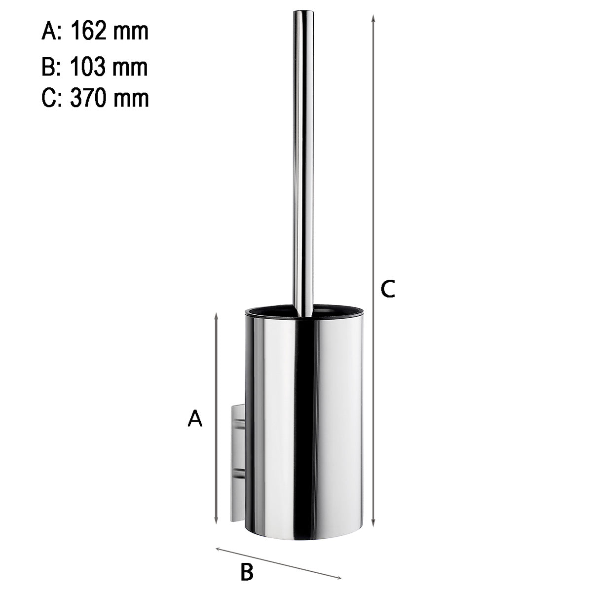 WC-Børste Smedbo Selvklebende Rustfritt Polert