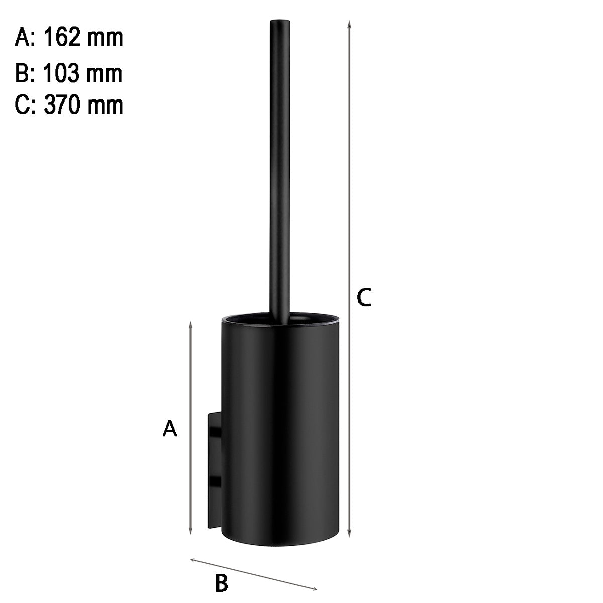 WC-Børste Smedbo Selvklebende Svart Matt