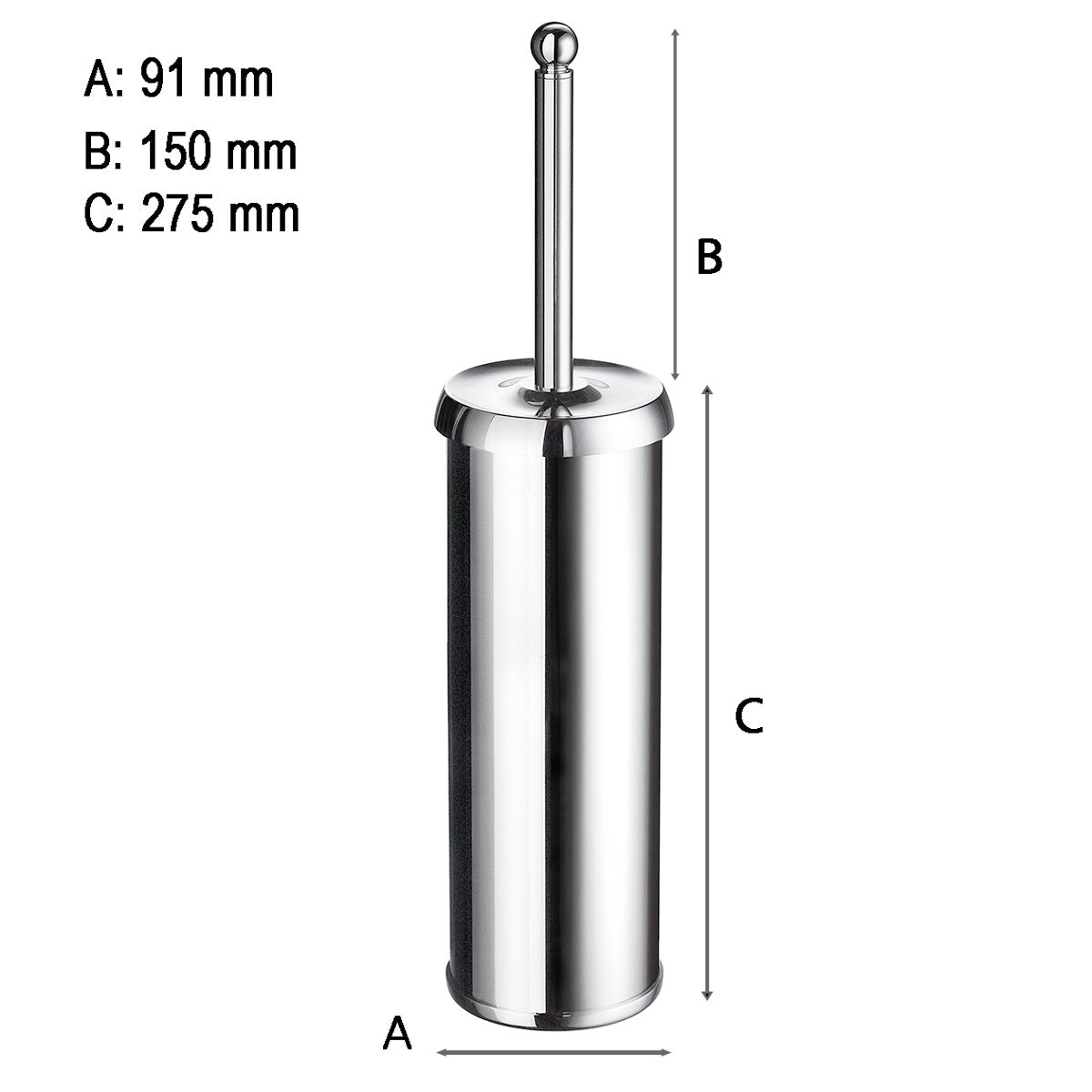 WC-Borste Smedbo Villa Krom Blank