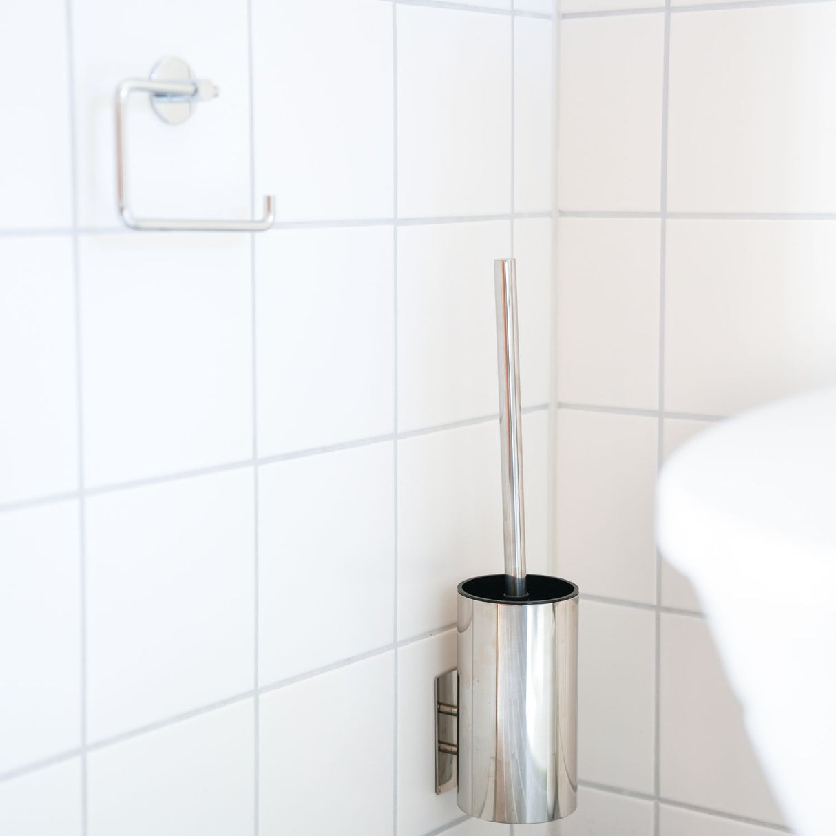 WC-Børste Smedbo Selvklebende Rustfritt Polert