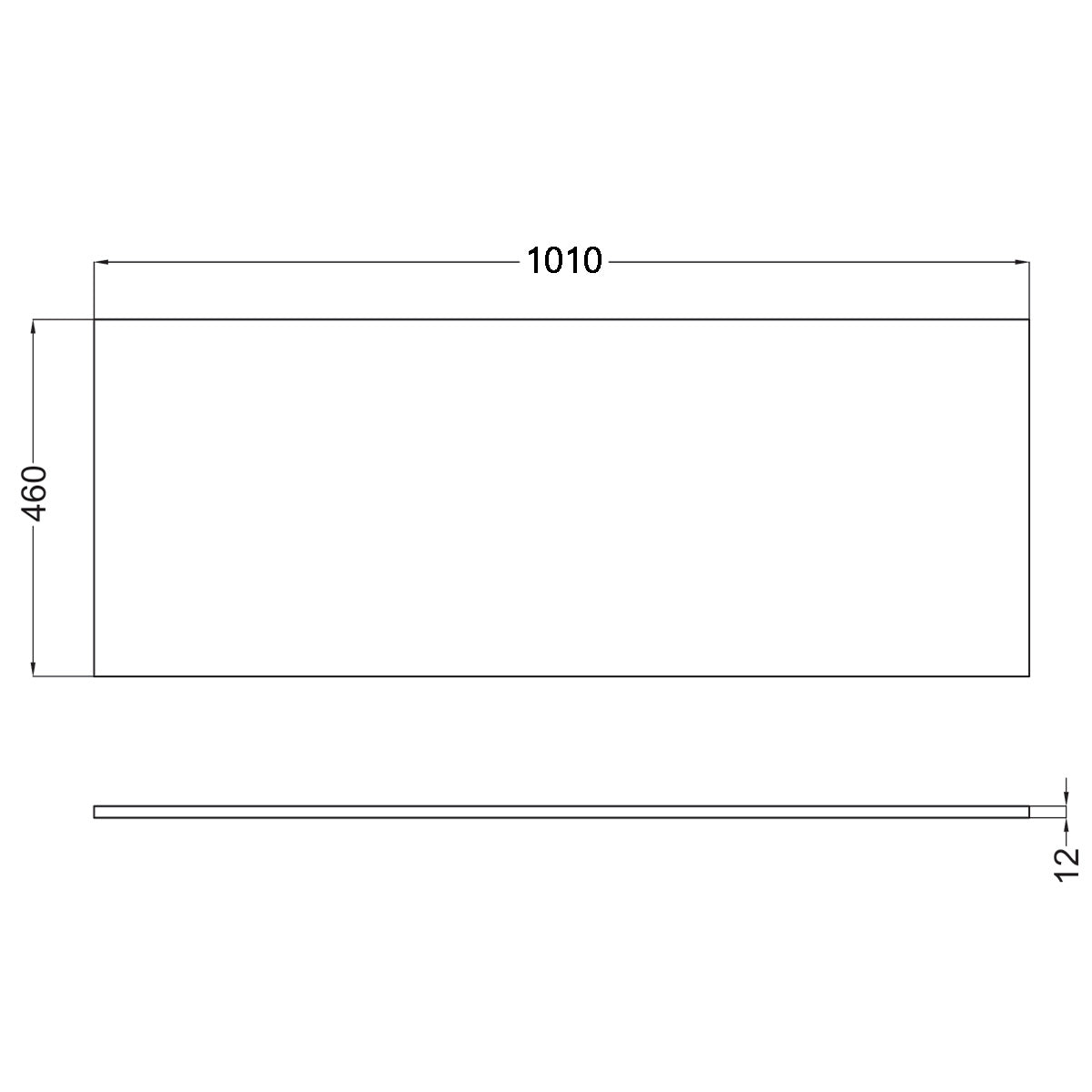 Bänkskiva Solid Surface Tenfors 120x45 cm Svart Matt