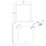 Badrumsspegel 60x68 cm Tenfors Allmoge Antracit