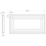 Badrumsspegel Imfri LED med Bluetooth 120x65 cm Tenfors Spoty