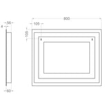Badrumsspegel Imfri LED med Bluetooth 80x65 cm Tenfors Spoty