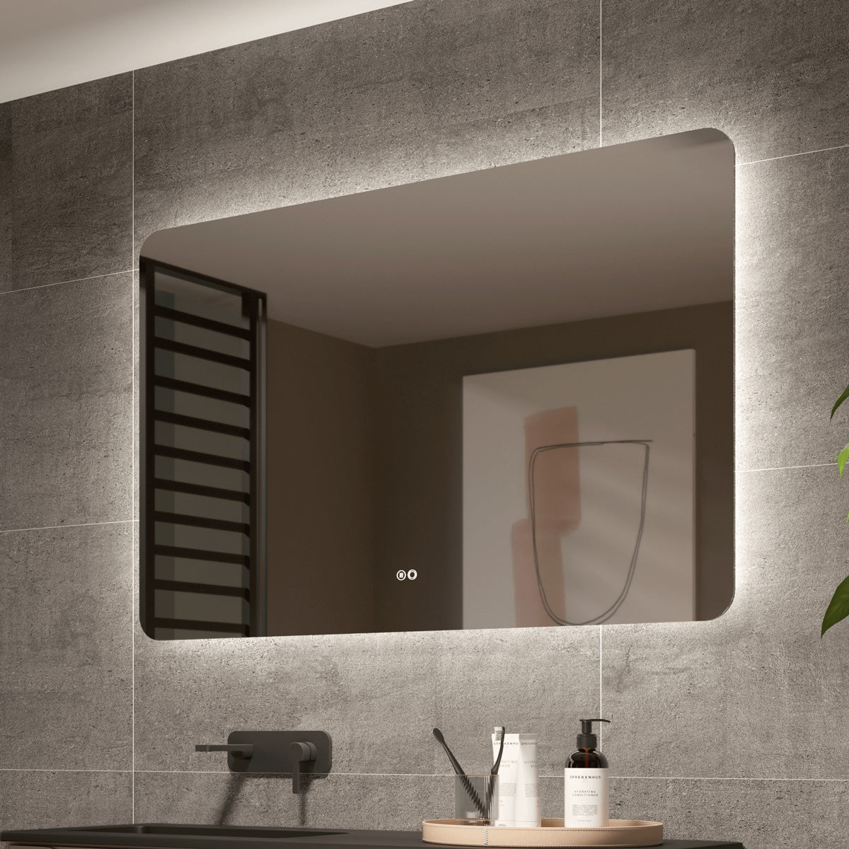 Badrumsspegel Imfri LED 120x80 cm Tenfors Verona