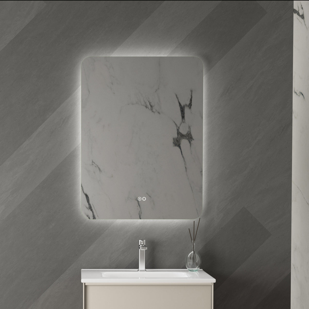 Badrumsspegel Imfri LED 60x80 cm Tenfors Verona