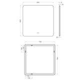Badrumsspegel Imfri LED 80x80 cm Tenfors Verona