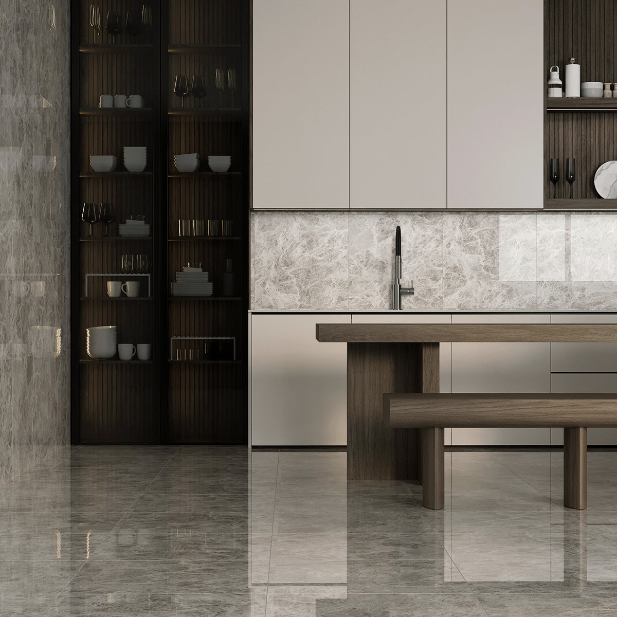 Klinker Emperador Light Grey Marmor Blank 60x60