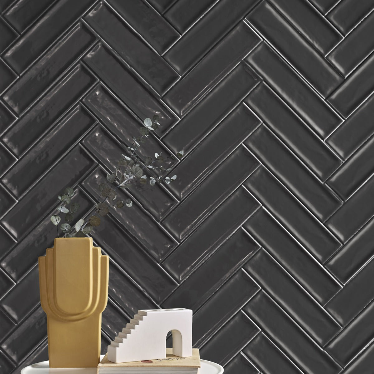 Kakel Jewell Black Blank