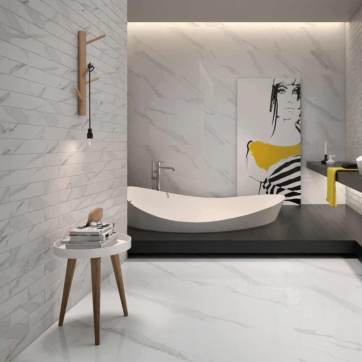 Klinker Statuary Vit Matt Marmor 30x60