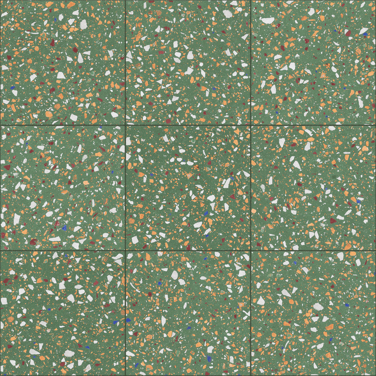 Klinker Terrazzo Green Matt 60x60