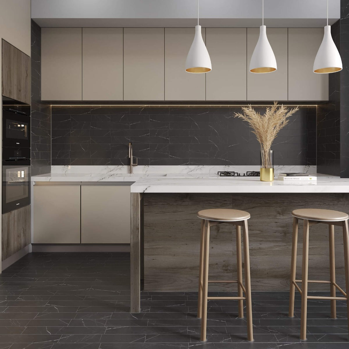 Klinker Marquina Marmor
