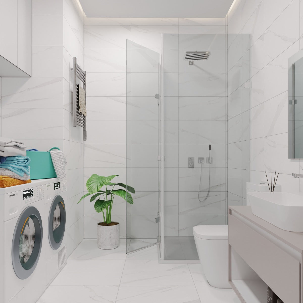 Klinker Statuary Vit Matt Marmor 30x60